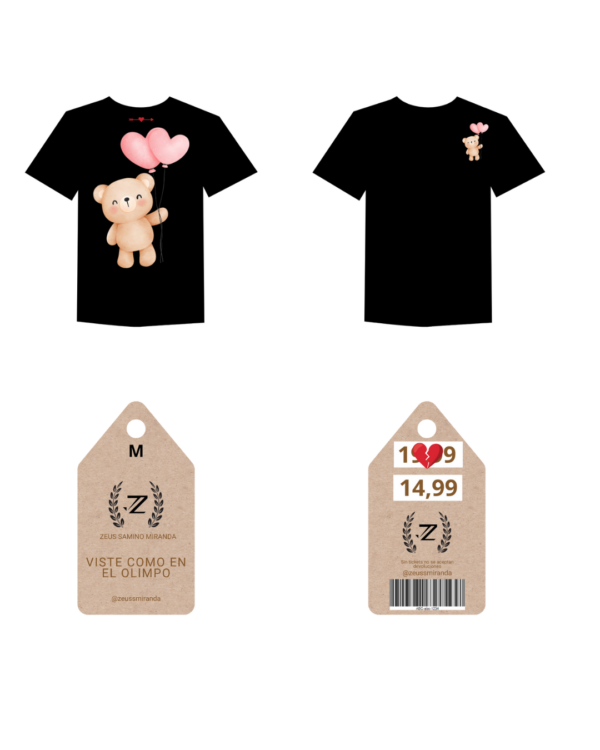 Camiseta Osito de San Valentín - Imagen 6