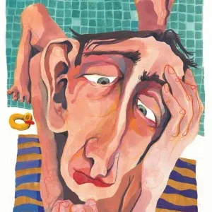 Lamina Print Piscinero de Ilu Ros en A4 para comprar laminas caceres de forma online
